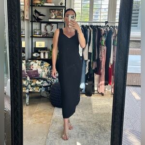 Vintage R&M Richard’s Petite 6p black midi/maxi dress